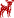 icono bambi, dibujo de un cerbatillo de color rojo intenso.